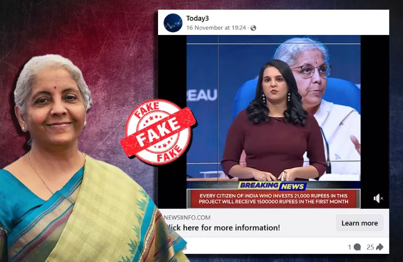 Video Featuring Nirmala Sitharaman and RBI Governor Promoting Investment Project Confirmed as AI-Generated Voice Clone